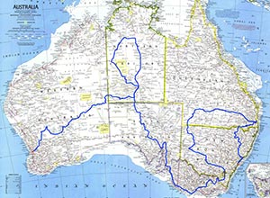  Australia route outline of 1977 London-Sydney Rally 